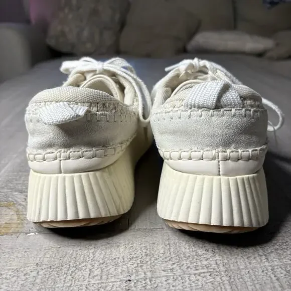 Mi.im Dolea Platform Sneakers Shoes Crochet Leather Boho Ivory Sz 8 - Picture 3 of 7